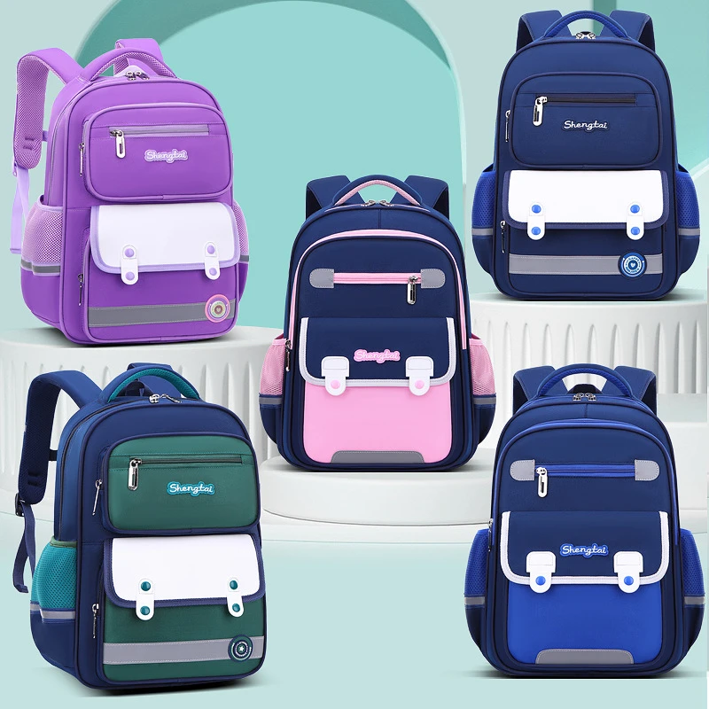 小学生书包大容量1-3-6年级超轻减负护脊儿童男女生英伦风防泼水