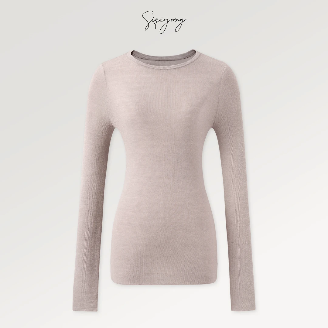 SIQIYOUNG【Maggie精选】圆领窄边毛衣