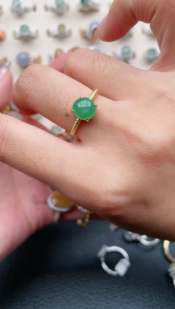 【闪购商品】翡翠戒指银S925镶嵌1111