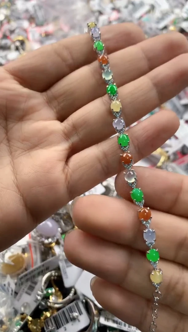 银S925镶嵌戒指翡翠777     9