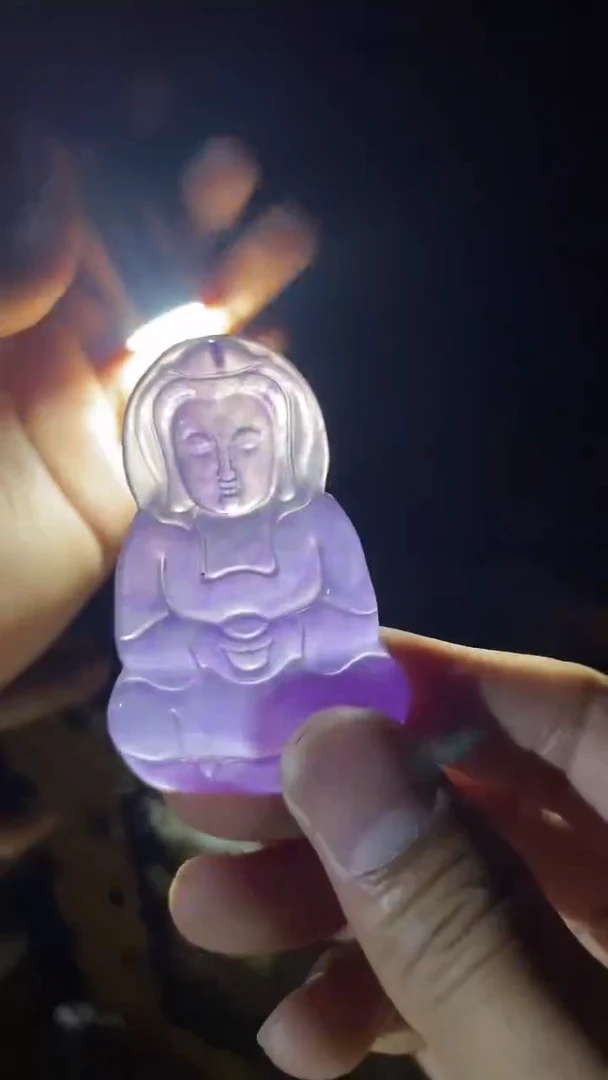 和田玉未镶嵌挂件观音牌