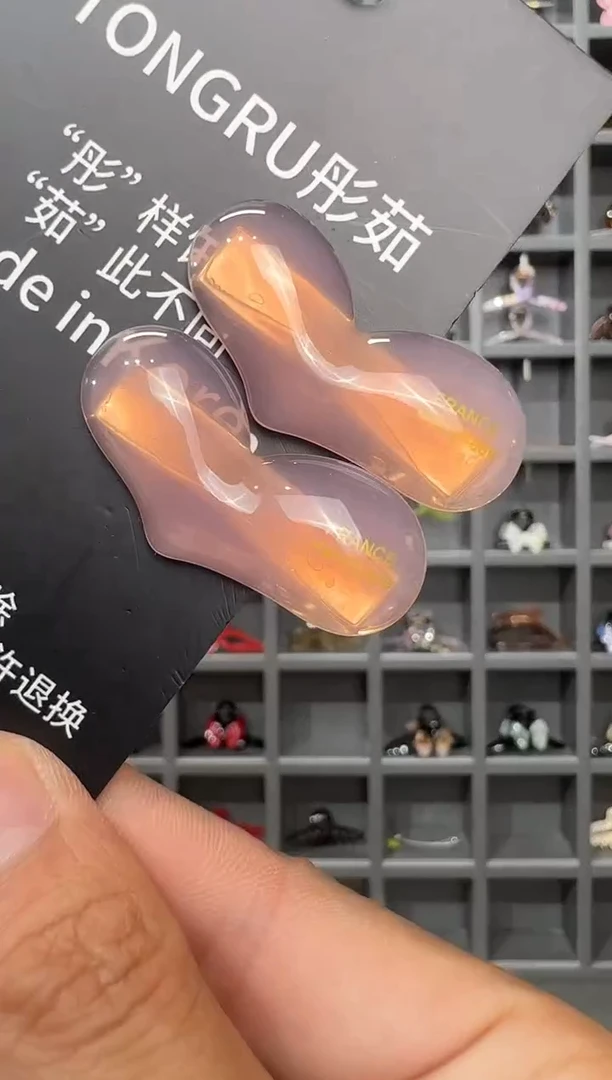 非金属醋酸韩国醋酸品牌发饰4cm加厚一颗心鸭嘴边夹一对透粉色