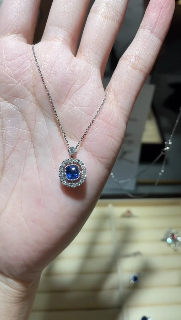 【闪购商品】蓝宝石戒指18K金镶嵌1.23ct