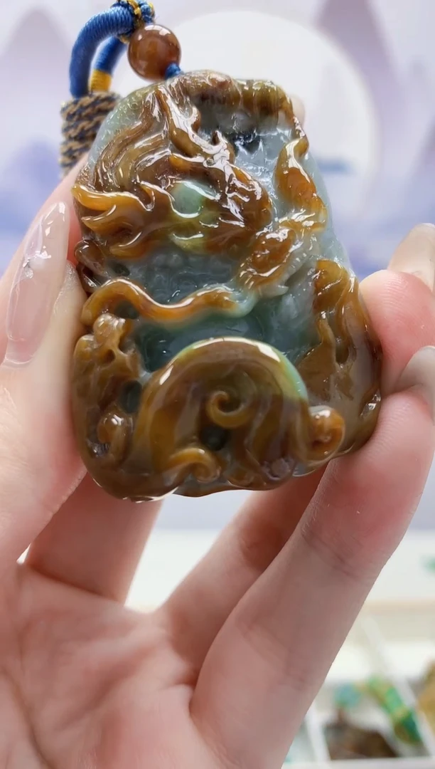 定制翡翠未镶嵌5028jw-毛货挂件46