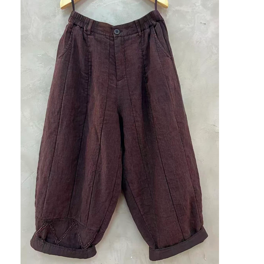 衣介分享 古蘭木 系列 亚麻 舒适 百搭 做旧 【棉裤】4051