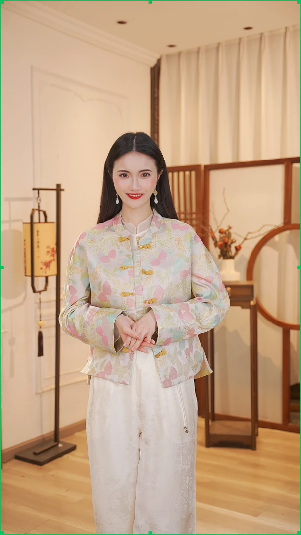 丝年.莺歌燕舞｜新中式国风时尚百搭高端暗纹提花上衣外套-5187
