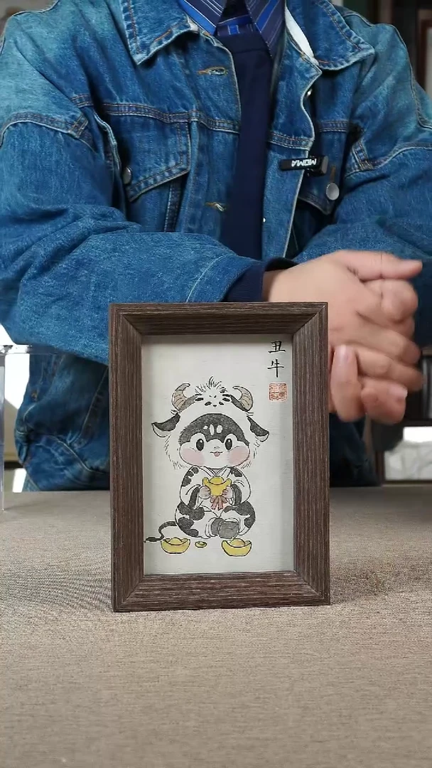 国画6寸/纯手写带框