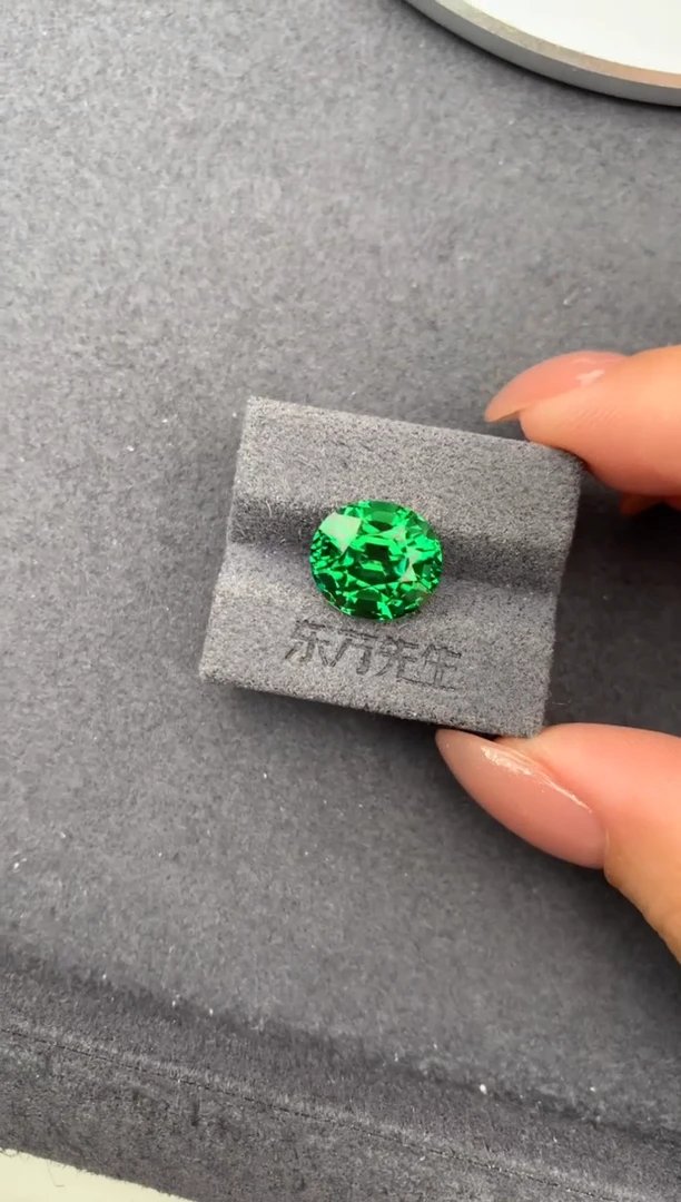 未镶嵌珠宝半成品碧玺5.1ct绿碧玺  定制   FG