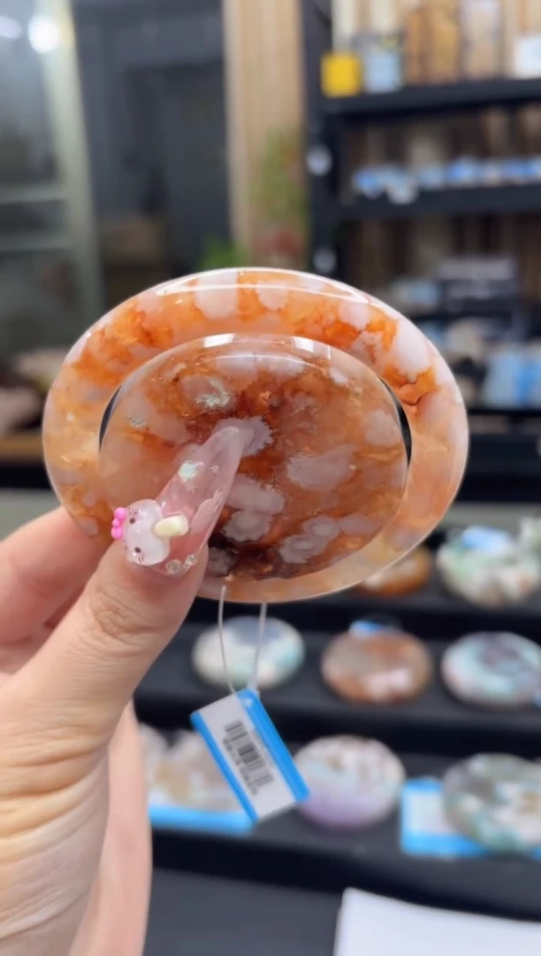 未镶嵌手镯石英质玉69(58圈赠送镯心)