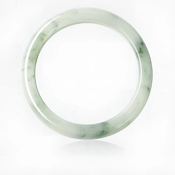 天山翠手镯正品送妈妈送女友天然玉石镯子 56-62mm （圆条）