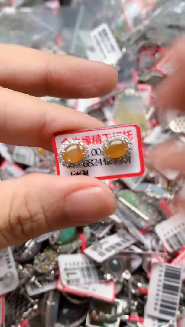 银S925镶嵌戒指翡翠天然A货缅甸翡翠