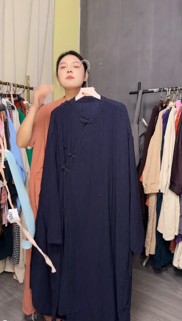 麻藏青色加厚套装..................
