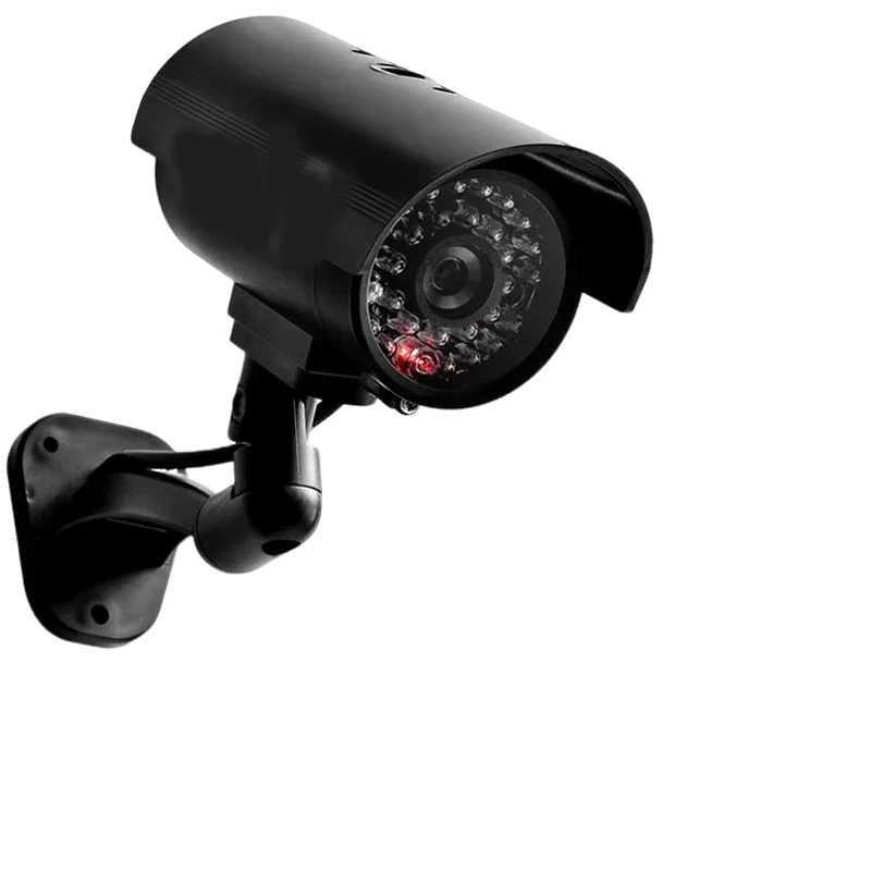 新款仿真监控摄像头假监控器假摄像头监控模型有线家用太阳能灯