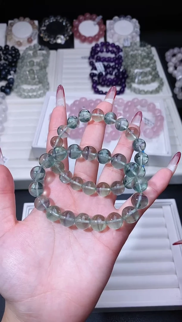【闪购商品】萤石手链未镶嵌118.56绿水绿萤石手串