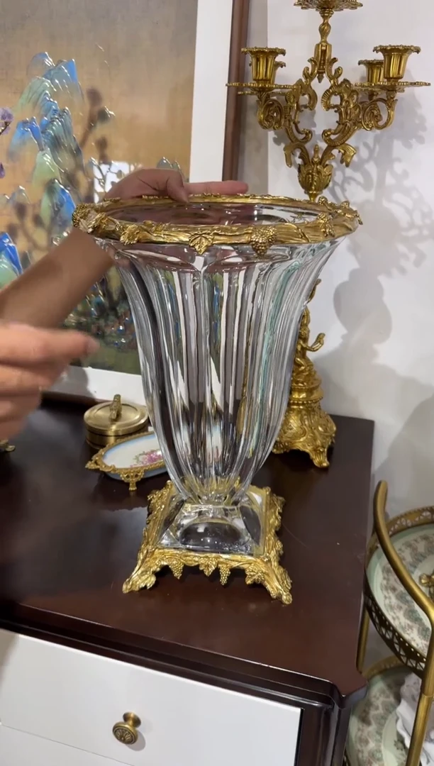 【闪购商品】黄铜打标波西米亚葡萄大高货花瓶