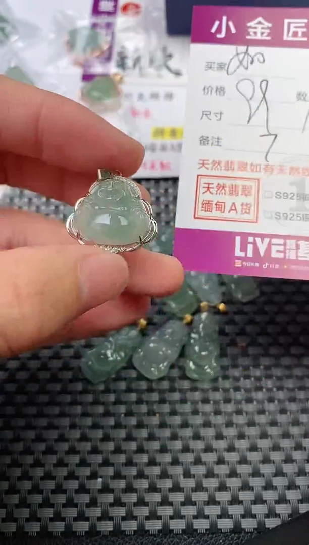 翡翠银S925镶嵌颈饰·