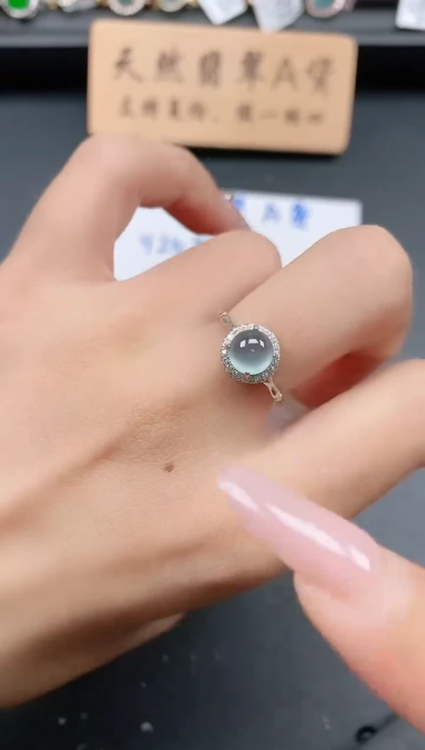 银S925镶嵌戒指翡翠1111