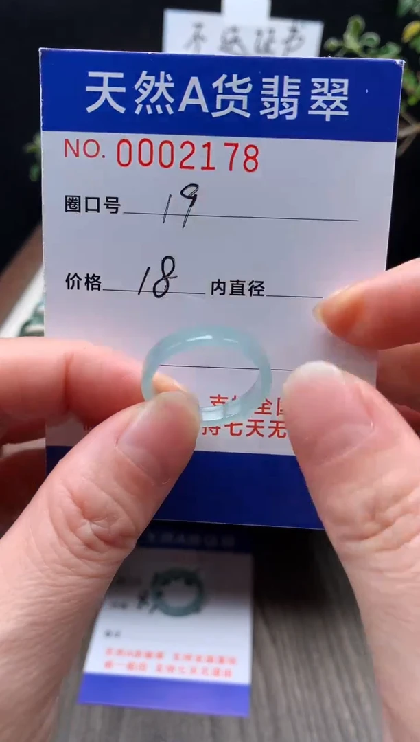 未镶嵌戒指翡翠19#