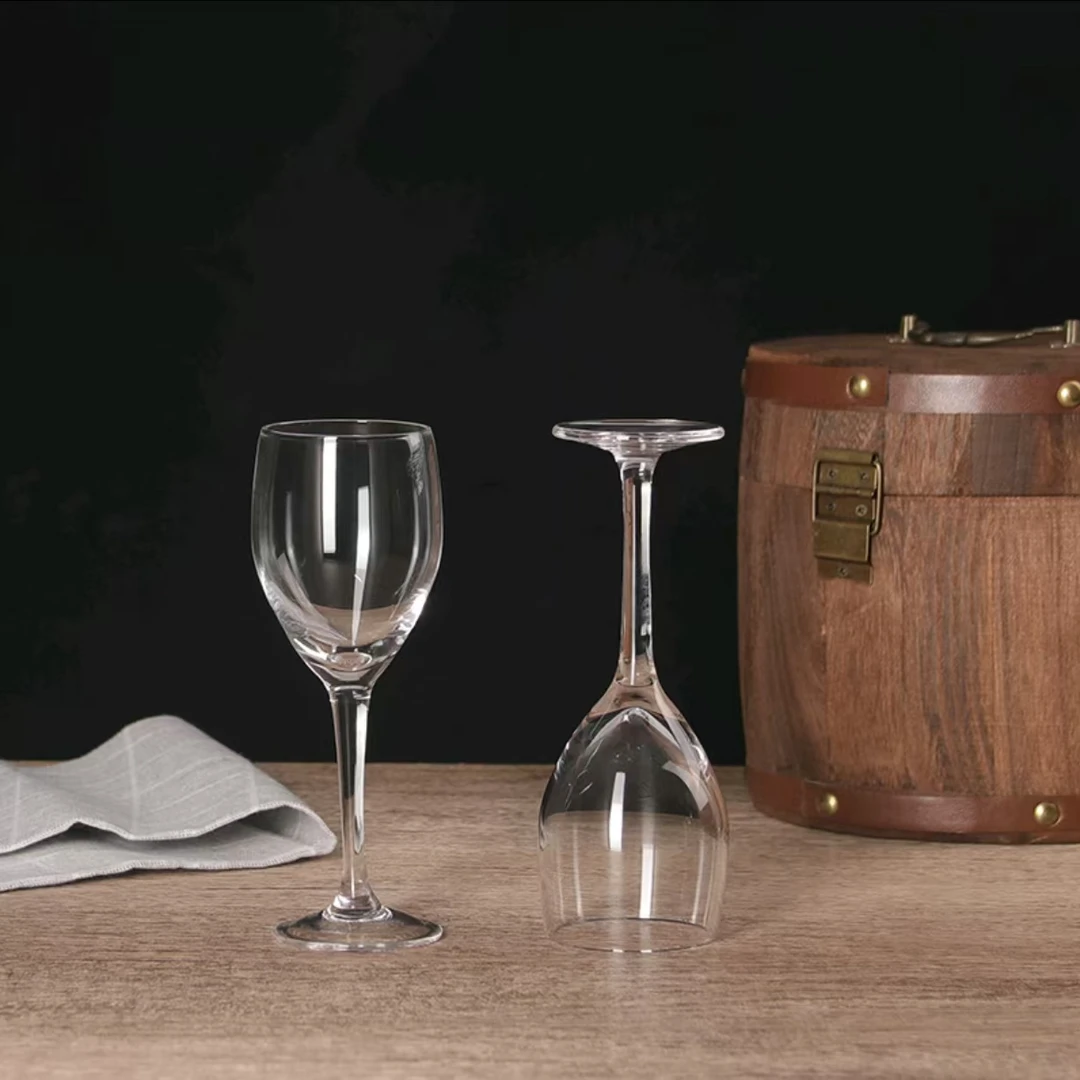 明尚德尚德瀛艺2两白酒杯10支装家用待客高脚杯精致高档手工轻奢