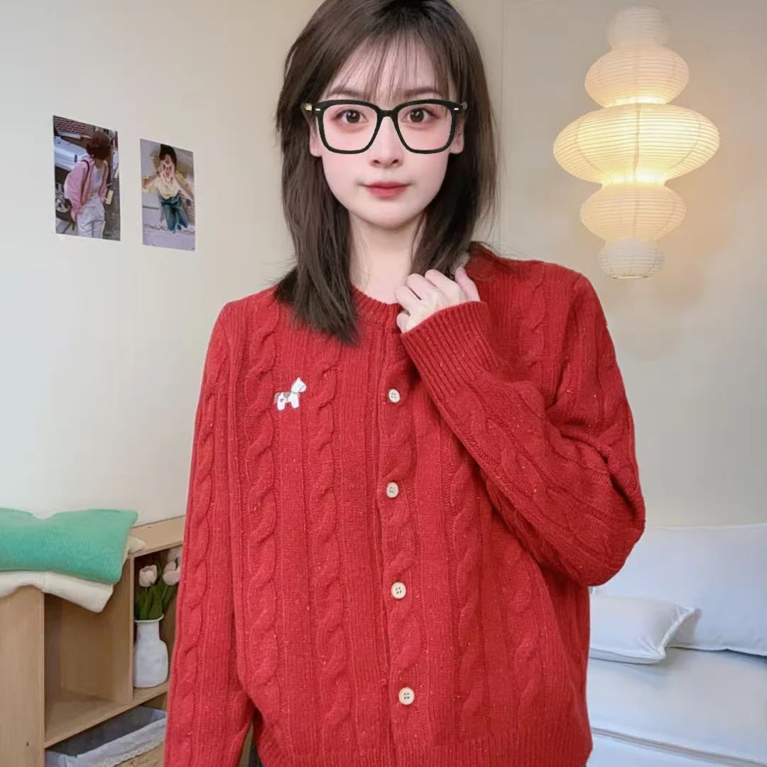 【舒心】韩版小马麻花针织开衫CLSX-550