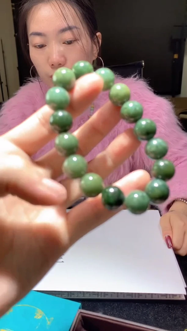 未镶嵌手链翡翠天然缅甸珠串拍一发一