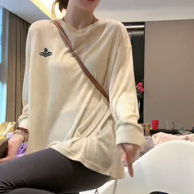 【星球卫衣】欧若风时尚长袖百搭休闲轻奢气质打底衫LK2502571