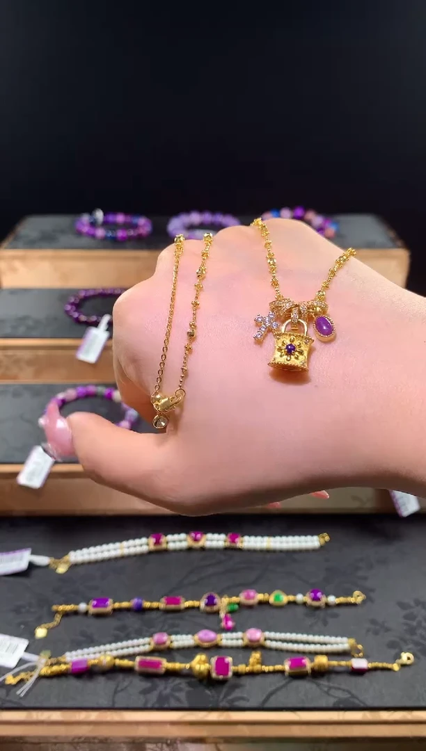 苏纪石（舒俱来）银S925镶嵌，项链