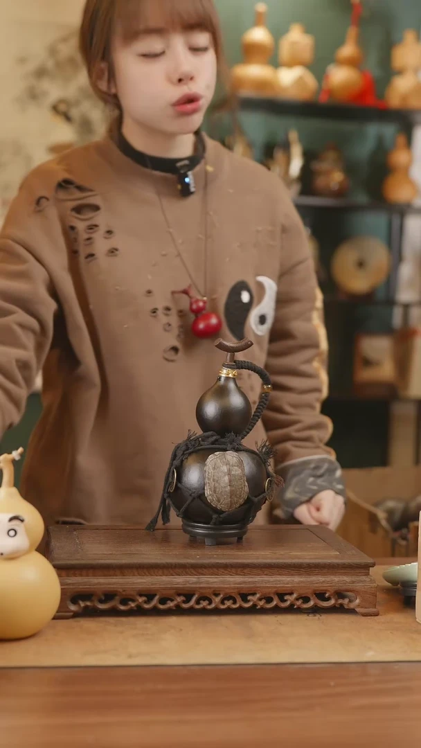 【闪购商品】230号精品天然大漆工艺防渗内胆酒葫芦~