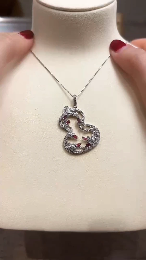 【闪购商品】红宝石项链银S925镶嵌09