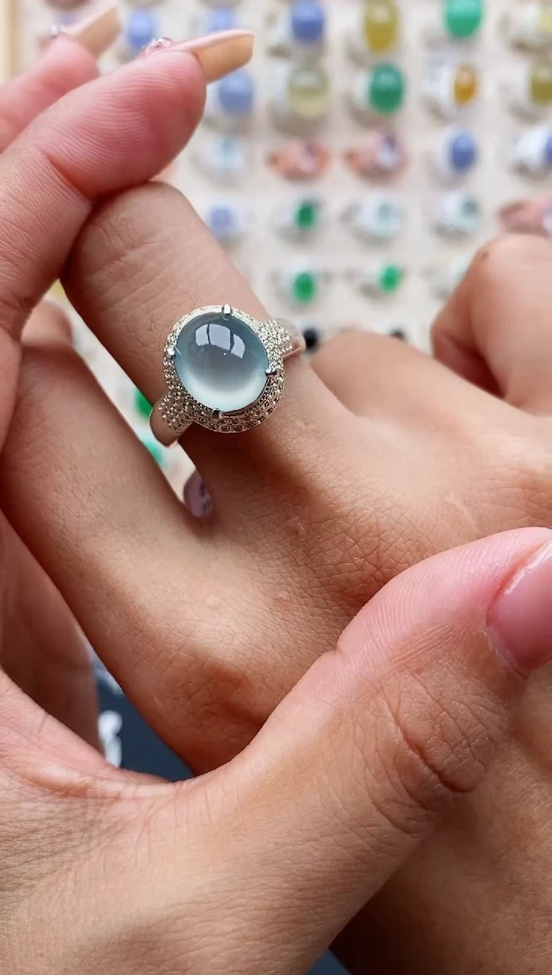 翡翠戒指未镶嵌缅甸天然A货翡翠111   1-10