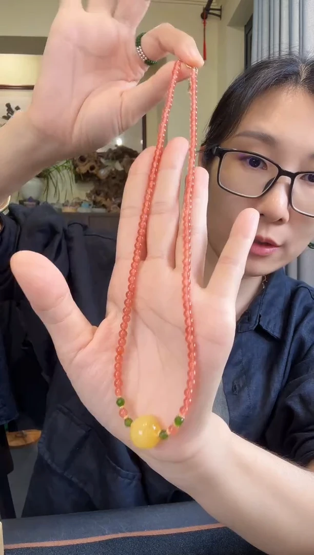 南红玛瑙未镶嵌颈饰00000450