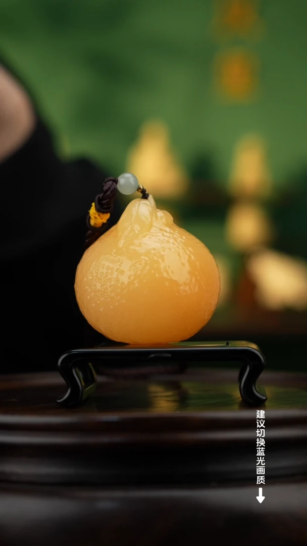 玉【大吉大利】天然玉石手把件