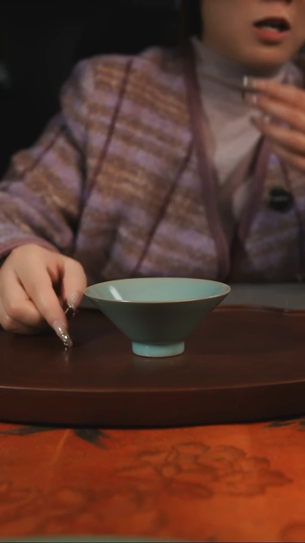 杯子斗笠 汝州原产地原矿仿古老釉