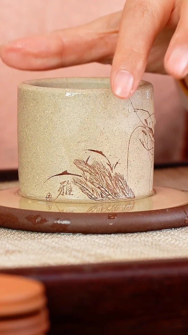 【闪购商品】紫砂茶宠紫砂段泥虾杯