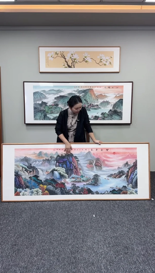 国画紫气东来210*80