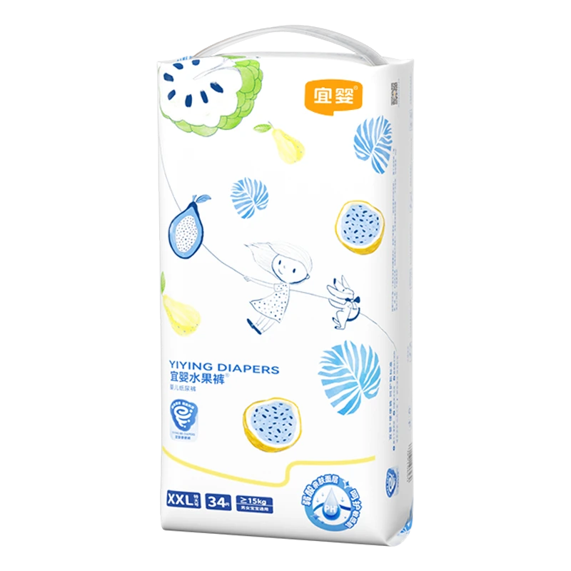 宜婴弱酸水果裤婴儿纸尿裤XXL码34片
