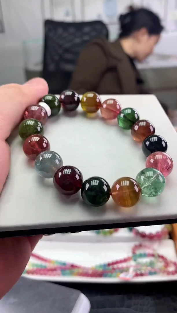 【闪购商品】碧玺手串未镶嵌多样性发一条