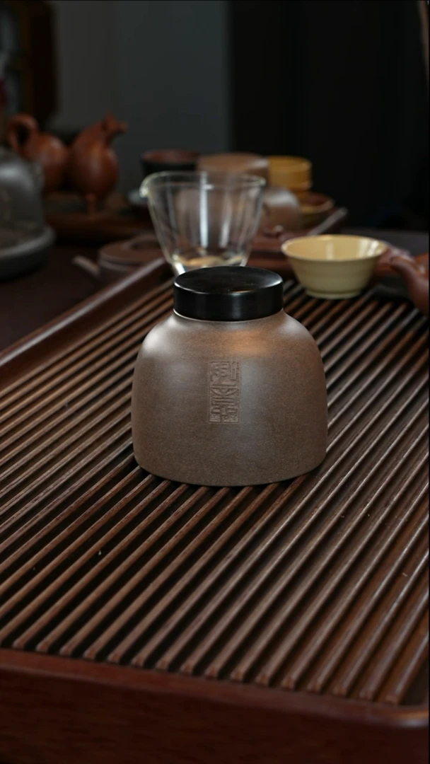 茶壶紫砂如意茶叶罐