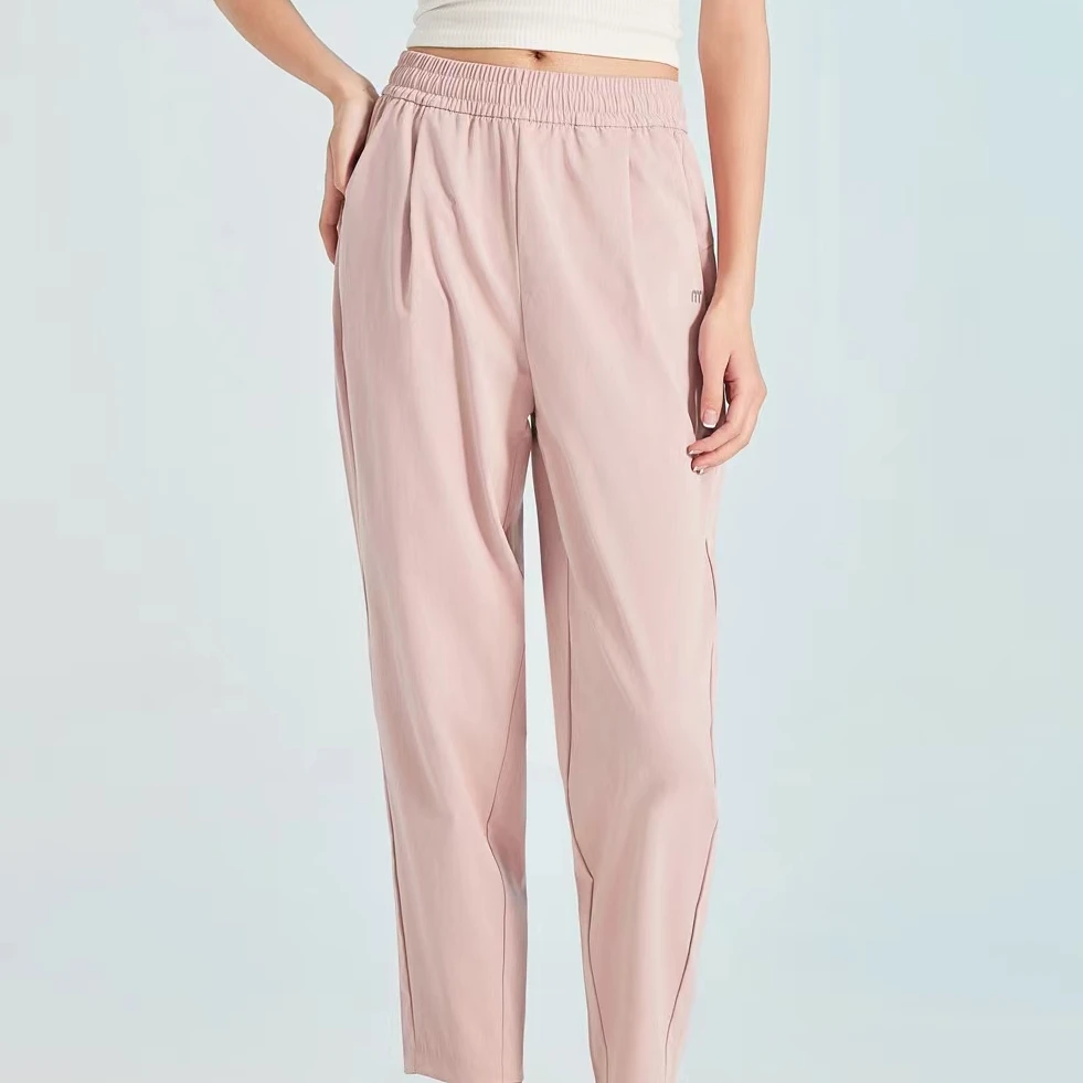 YM7112女士舒适休闲裤直筒九分裤女裤速干裤