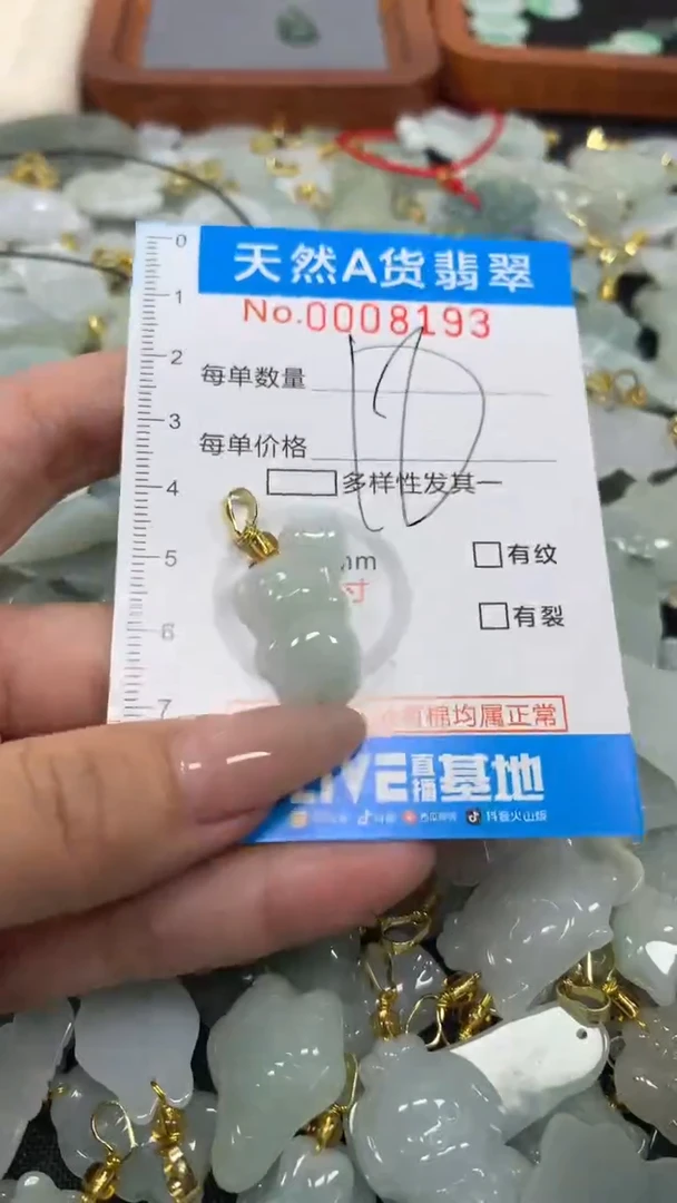 翡翠未镶嵌颈饰净货挂件-8193
