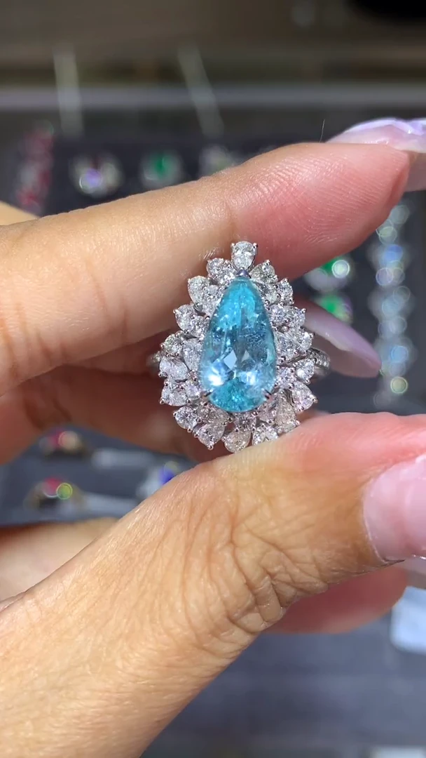 18K金镶嵌戒指碧玺2.45CT