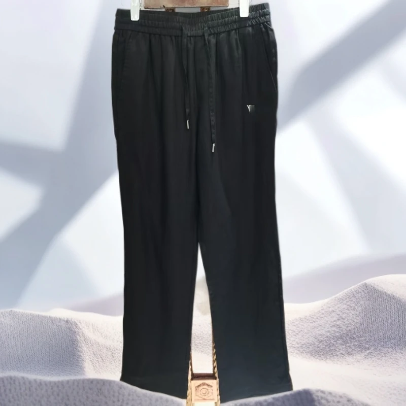 男士薄款高定亚麻休闲裤127890