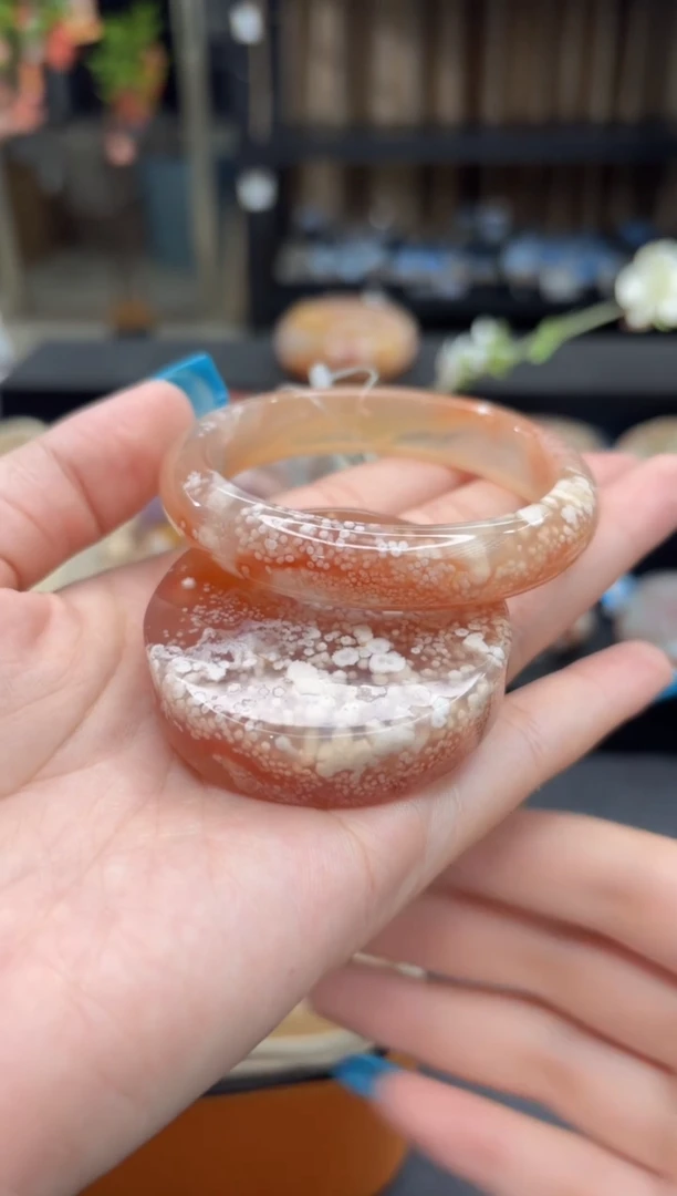 未镶嵌手镯石英质玉729(55圈赠送镯心)