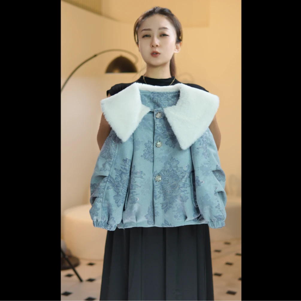 冬装女童外套2025新款儿童洋气时髦上衣中大童加绒加厚