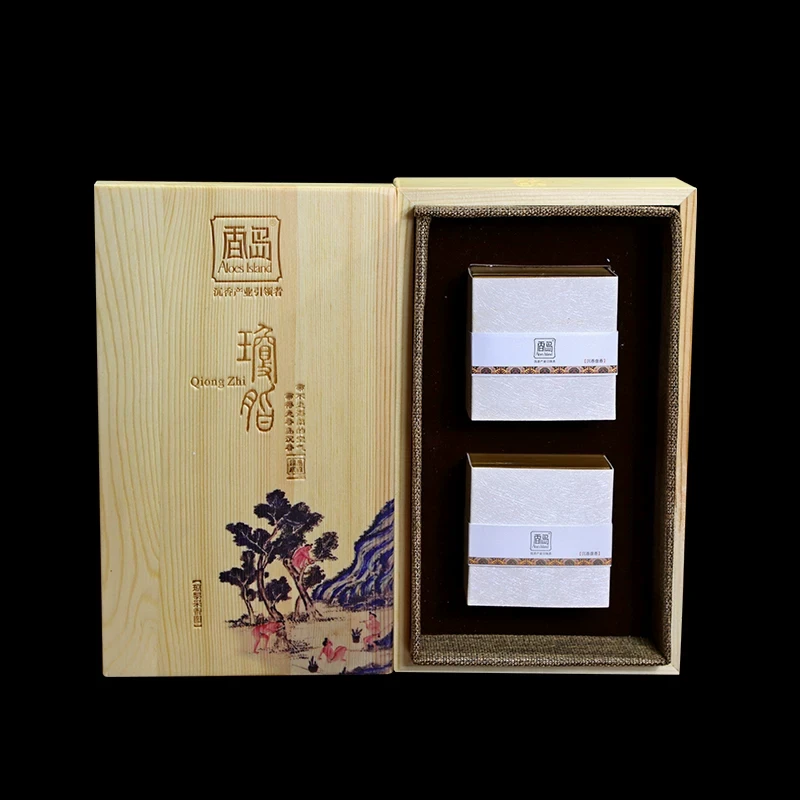 香岛 海南特产 海南沉香文笔峰小盘香礼盒套装 辅助睡眠净化空气