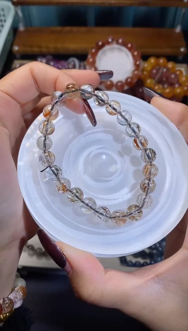 【闪购商品】水晶手链未镶嵌黑金超七149