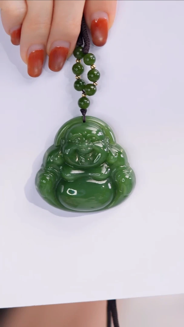 吊坠(赠链)未镶嵌和田玉碧玉佛公
