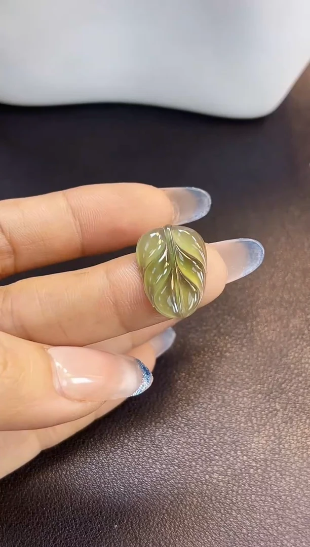 裸石翡翠林锐89高冰叶子19.6*14.3*2.8