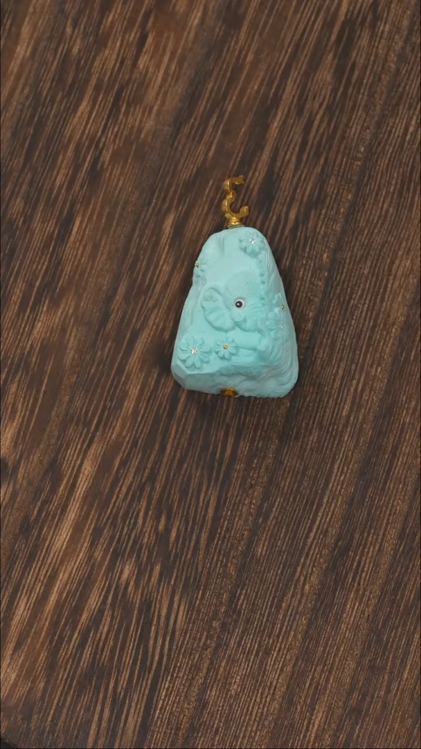 【闪购商品】绿松石挂饰18K金镶嵌1