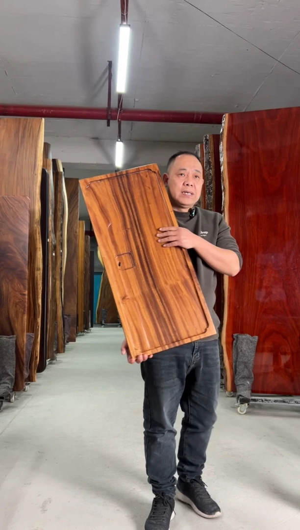 木（非红木类）南美胡桃木茶盘80*36*4.5